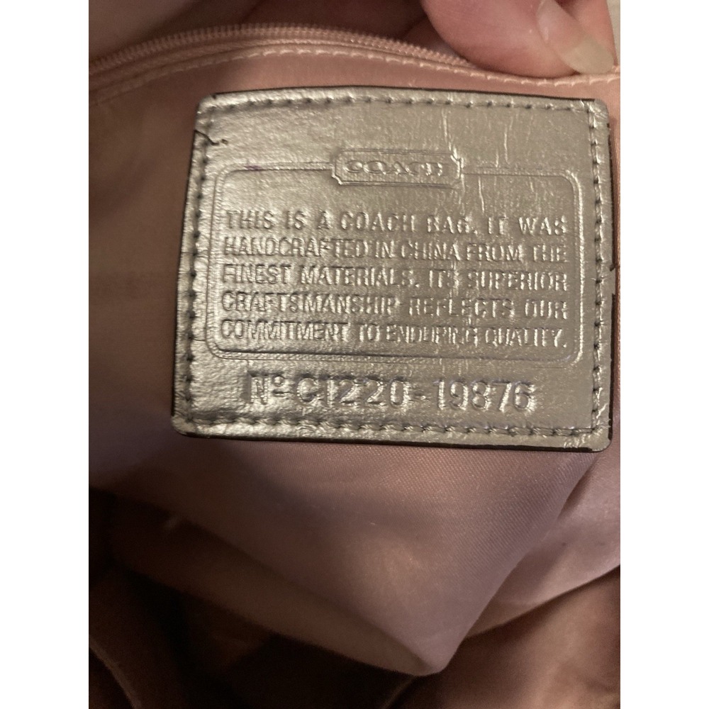 Coach Purse Y2K Poppy Ikat Multi Signature Shoulder Silver Trim Pink Blue‎ 19876 - Picture 7 of 9